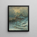 Winter motif painting - Vojtech Angyal — framed artwork on a wall
