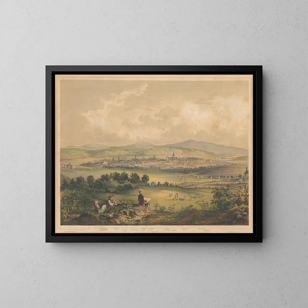 Vista de Košice - Vojtech Klimkovič — cuadro enmarcado en la pared