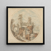 Viajeros entre ruinas romanas - Pieter Stevens — cuadro enmarcado en la pared