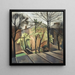 Vista trasera de la casa de Hampstead - Bernard Meninsky — cuadro enmarcado en la pared