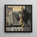 Vista de la ciudad con naturaleza muerta - Hugo Salmson — cuadro enmarcado en la pared