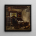 Vista interior de una sala de Uusimaa - Albert Edelfelt — cuadro enmarcado en la pared