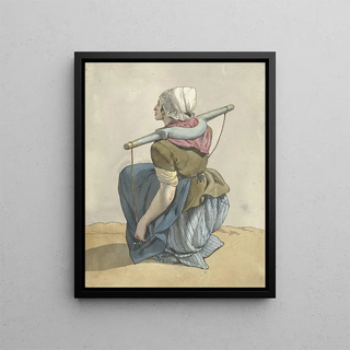 W Barthautz - Zittende vrouw met een juk op haar schouders.webp