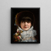 retrato de una joven con flequillo - Wacław Józef Koniuszko — cuadro enmarcado en la pared