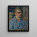 Autorretrato azul - Wacław Wśowicz — cuadro enmarcado en la pared