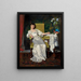 a lady with a rose - Władysław Czachórski — framed artwork on a wall