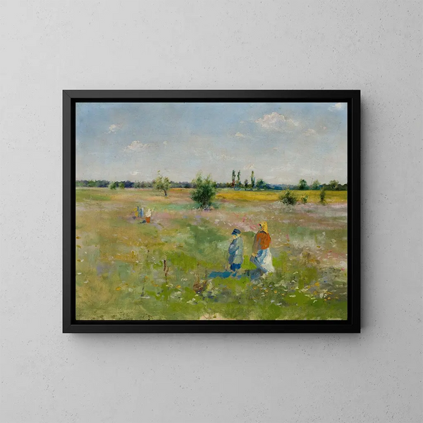 Dans le pré - Władysław Podkowiński — framed artwork on a wall