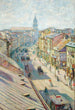 Rue Nowy Świat in Warsaw on a summer day - Władysław Podkowiński — artwork view