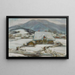 Cottages dans la neige - Władysław Ślewiński — cuadro enmarcado en la pared