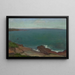 Paisaje marino con un pequeño barco - Władysław Ślewiński — cuadro enmarcado en la pared
