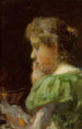 Retrato de una mujer - Władysław Ślewiński — vista de la obra