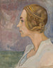 Perfil de una joven mujer - Władysław Ślewiński — vista de la obra