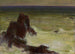 Ocean painting with a solitary rock - Władysław Ślewiński — artwork view