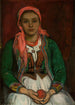Young Highland Woman with an Apple - Władysław Ślewiński — artwork view