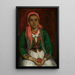Young Highland Woman with an Apple - Władysław Ślewiński — framed artwork on a wall