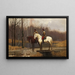 Two Cossacks on Horseback - Waldemar Łysiak — framed artwork on a wall