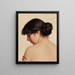 Mujer con cabello recogido - Walter Blackman — cuadro enmarcado en la pared
