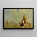 En el puerto de Dordrecht, Holanda - Walter Franklin Lansil — cuadro enmarcado en la pared