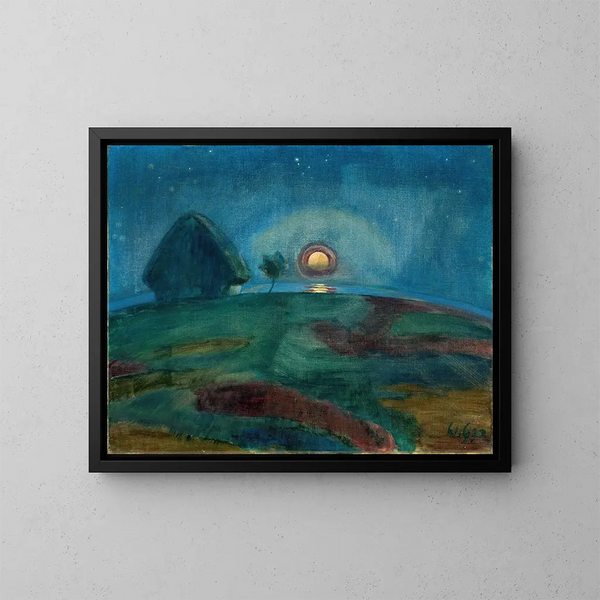 Lever de lune sur Hiddensoe - Walter Gramatt — cuadro enmarcado en la pared