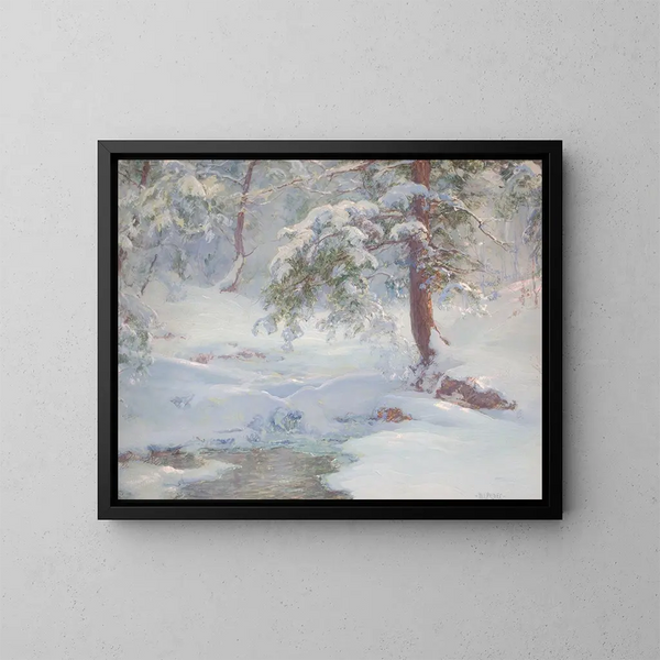An Winter Idyll - Walter Launt Palmer — framed artwork on a wall