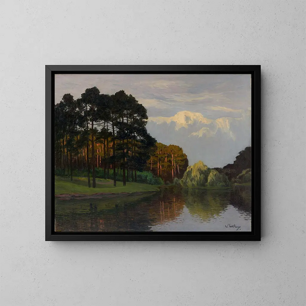 Lac Hubertus en el Grunewald - Walter Leistikow — cuadro enmarcado en la pared