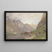 Large Fjordlandscape Painting - Walter Moras — framed artwork on a wall