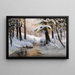 Paisaje de bosque nevado - Walter Moras — cuadro enmarcado en la pared
