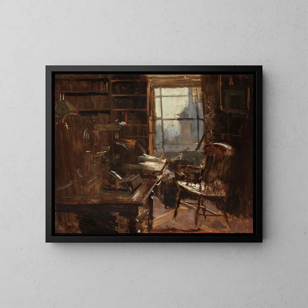 L'Étude de Charles Bradlaugh - Walter Richard Sickert — framed artwork on a wall