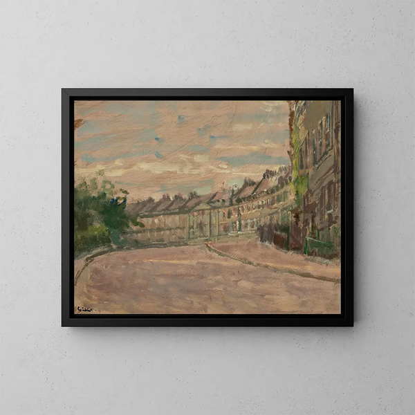 Crescent Lansdown à Bath - Walter Richard Sickert — framed artwork on a wall