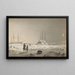 HMS Assistance and Pioneer Painting in Winter Quarters Return of Daylight - Walter William May — framed artwork on a wall