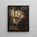 Dos chicas en la ventana - Walther Firle — cuadro enmarcado en la pared