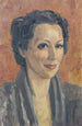 Retrato de Frauke Lauterbach - Walther Gamerith — cuadro enmarcado en la pared
