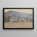 Landscape with Hay Bales - Walther Gamerith — framed artwork on a wall