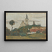 Paisaje con Iglesia y Pueblo - Walther Gamerith — cuadro enmarcado en la pared