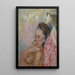 Nude woman on cushion - Walther Gamerith — framed artwork on a wall