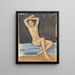 Nude woman with raised arms - Walther Gamerith — framed artwork on a wall
