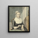 Retrato de una dama con punto - Warner Horstink — cuadro enmarcado en la pared