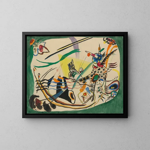 Study for Green Edge - Wassily Kandinsky — framed artwork on a wall