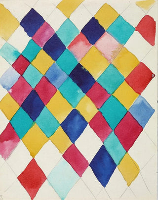 Wassily Kandinsky - Farbstudie mit Rauten.webp