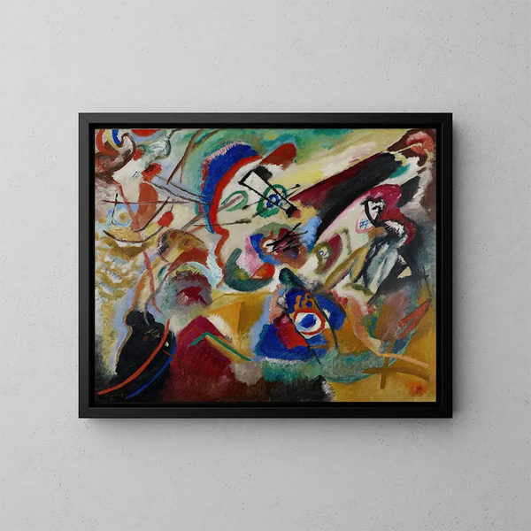 Fragment 2 for Composition VII - Wassily Kandinsky — framed artwork on a wall