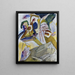 Improvisación 18 con lápida - Wassily Kandinsky — cuadro enmarcado en la pared