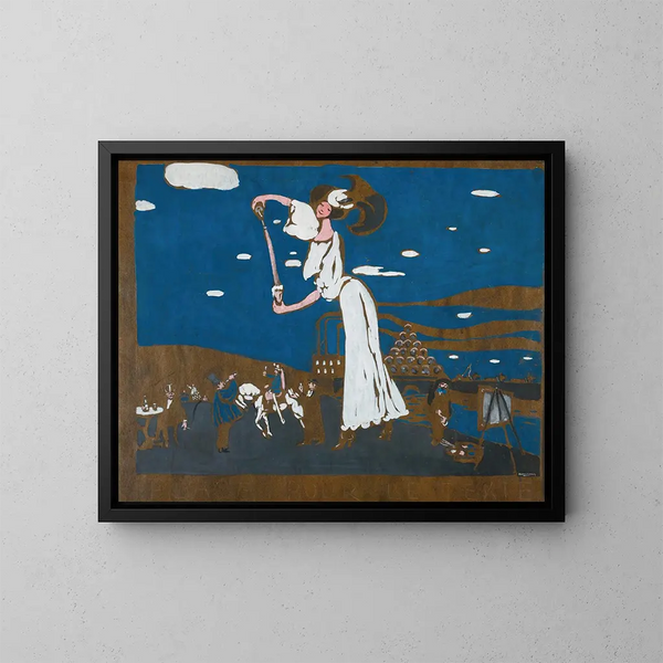 Sketch for a poster of a French brewery - Wassily Kandinsky — framed artwork on a wall