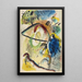 Watercolor IX with black lines - Wassily Kandinsky — framed artwork on a wall