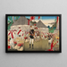 the Triumphal Return of the Imperial Japanese Army after a Complete Victory at Asan - Watanabe Nobukazu — framed artwork on a wall