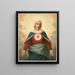 La Virgen María con el emblema del corazón en el pecho - Werner & Company — cuadro enmarcado en la pared