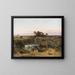 Oasis en el desierto - Werner Wilhelm Gustav Schuch — cuadro enmarcado en la pared