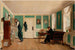 Interior painting of Amaliegade, Captain Carl Ludvig Bendz standing and Dr. Jacob Christian Bendz sitting - Wilhelm Bendz — artwork view