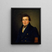 Portrait of a Young Man - Wilhelm Bendz — framed artwork on a wall