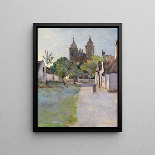 Wilhelm Bernatzik - Blick auf einen Kirchenvorplatz.webp