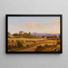 Paisaje veraniego con cosecha - Wilhelm Brücke — cuadro enmarcado en la pared